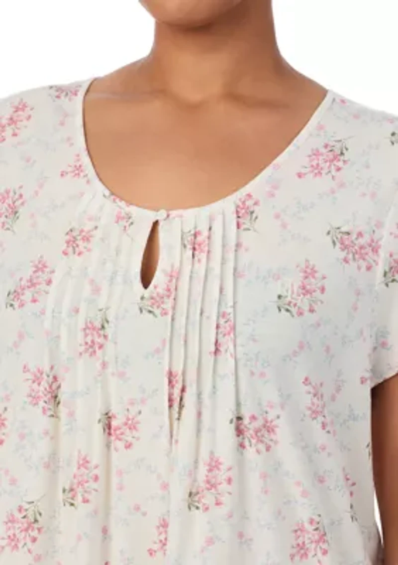Plus Flutter Sleeve Midi Nightgown