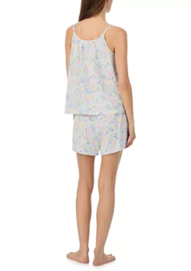 Sleeveless V-Neck Boxer Pajama Set
