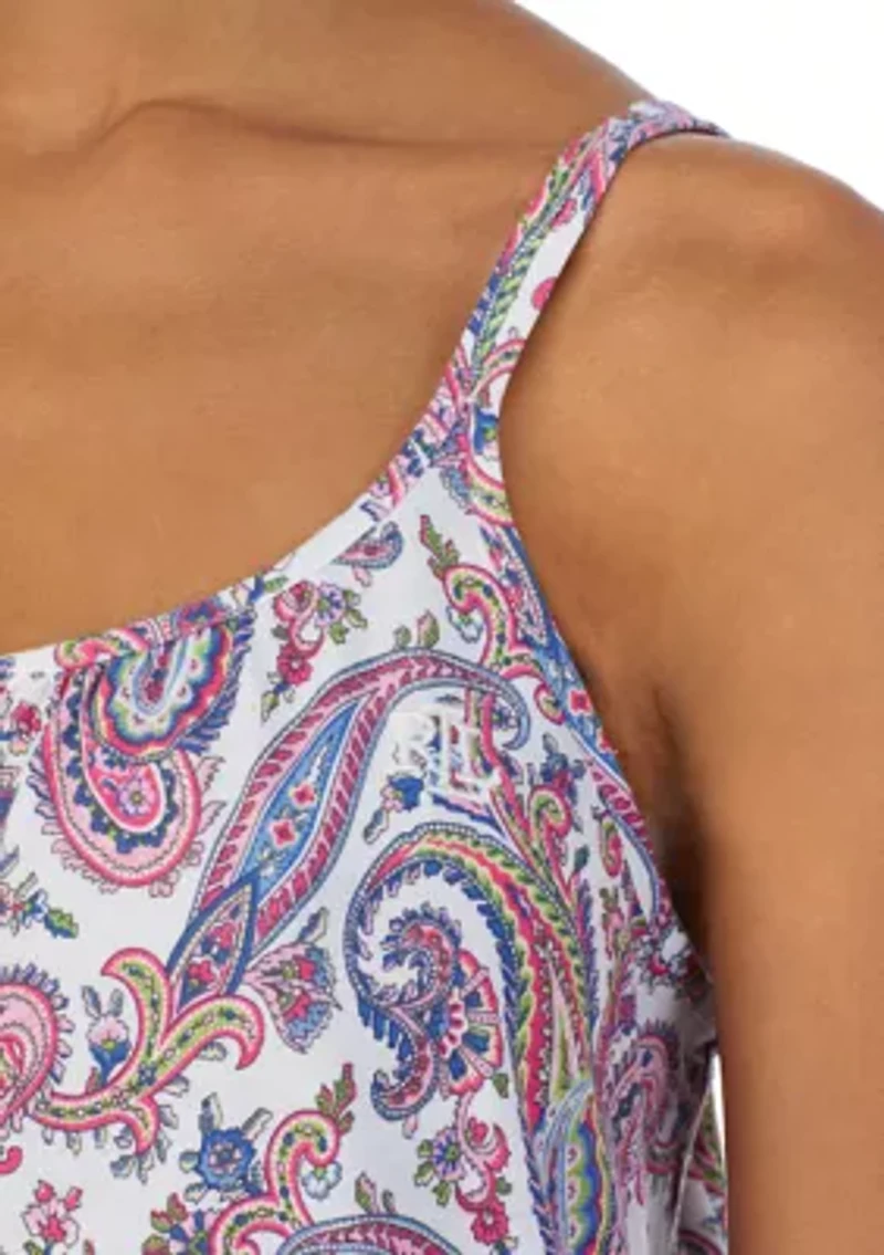 Double Strap Button Neck Short Gown