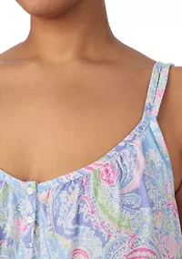 Plus Double Strap Button V-Neck Short Chemise