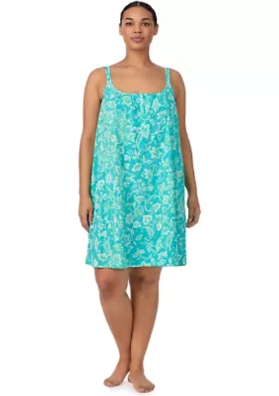 Plus Double Strap Short Gown