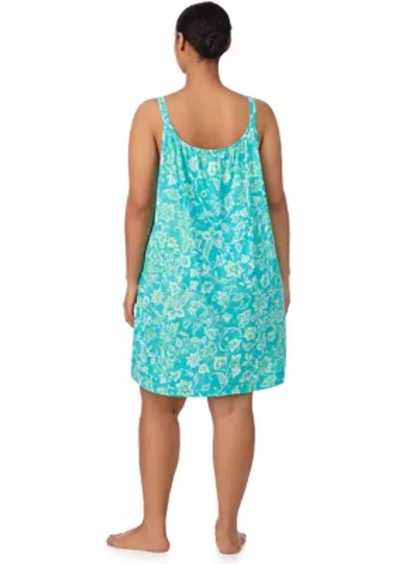 Plus Double Strap Short Gown