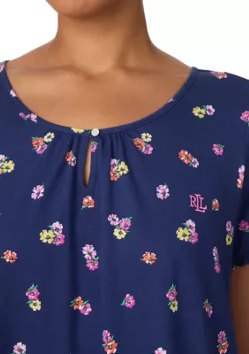 Plus Ruffle Sleeve Keyhole Neck Gown