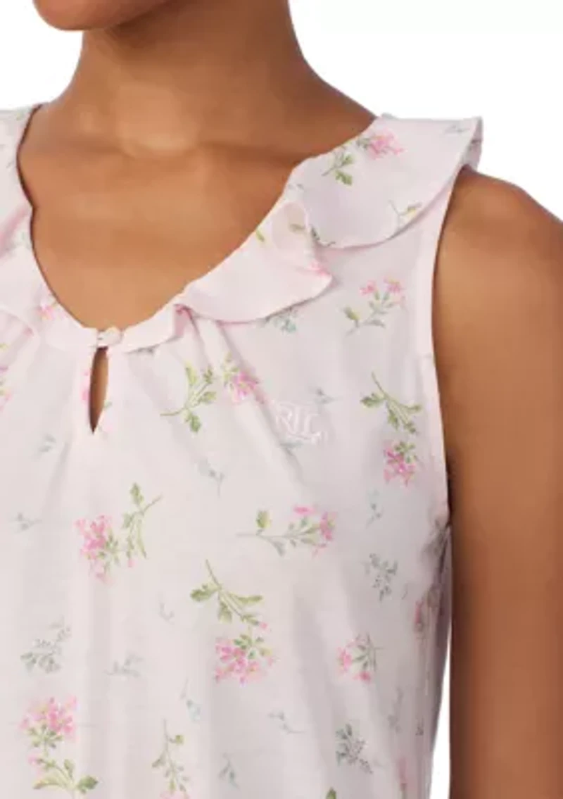 Sleeveless Border Trimmed Gown