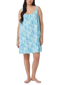Plus Double Strap Button Neck Gown