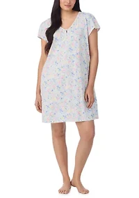 Plus Flutter Sleeve V-Neck Gown