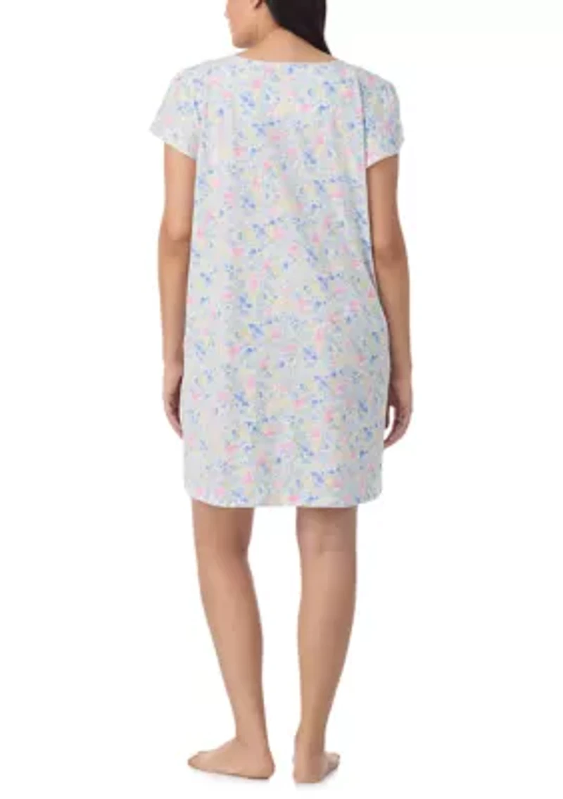 Plus Flutter Sleeve V-Neck Gown