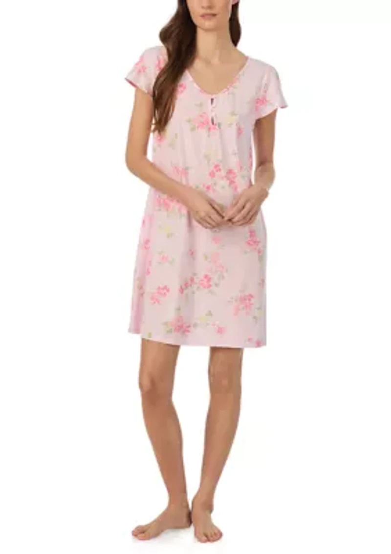 Women's Flutter Sleeve V-Neck Gown