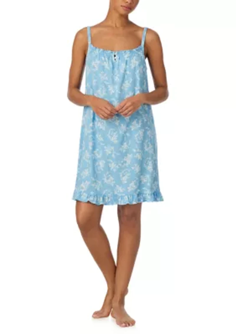 Double Strap Smocked Neck Gown