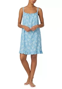 Double Strap Smocked Neck Gown