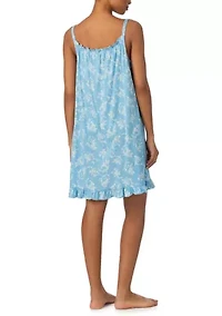 Double Strap Smocked Neck Gown