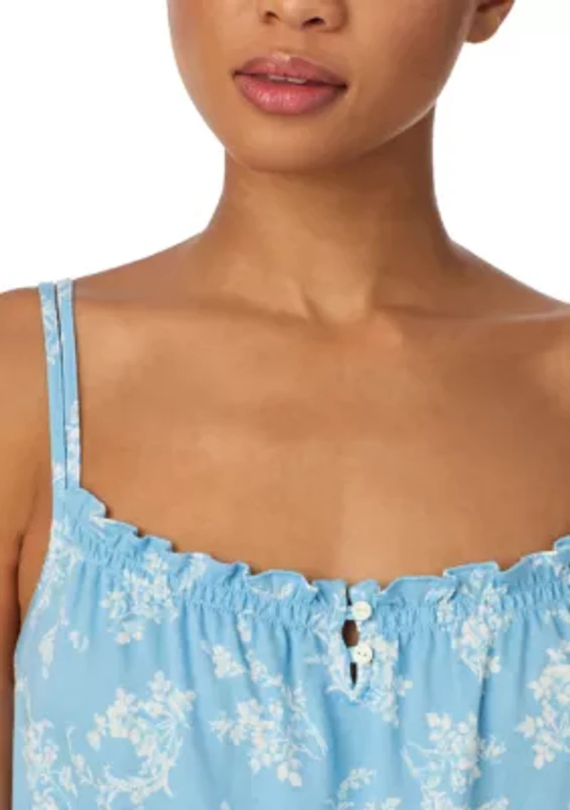 Double Strap Smocked Neck Gown