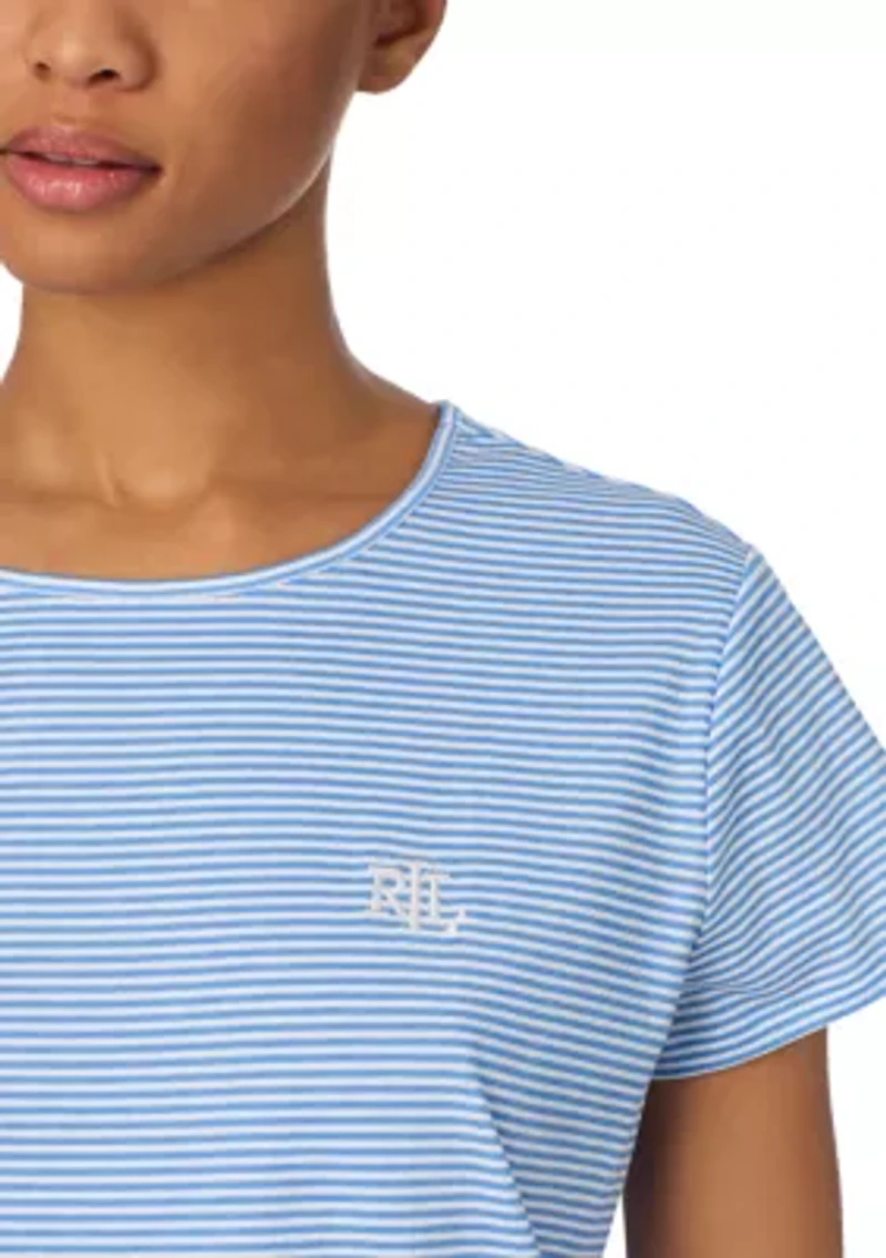 Short Sleeve Crew Neck Sleep Tee