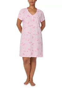 Plus Flutter Sleeve Ruffle V-Neck Gown