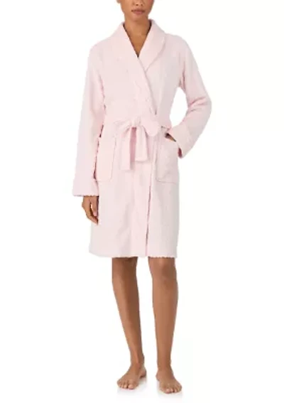 Long Sleeve Shawl Collar Short Robe