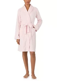 Long Sleeve Shawl Collar Short Robe
