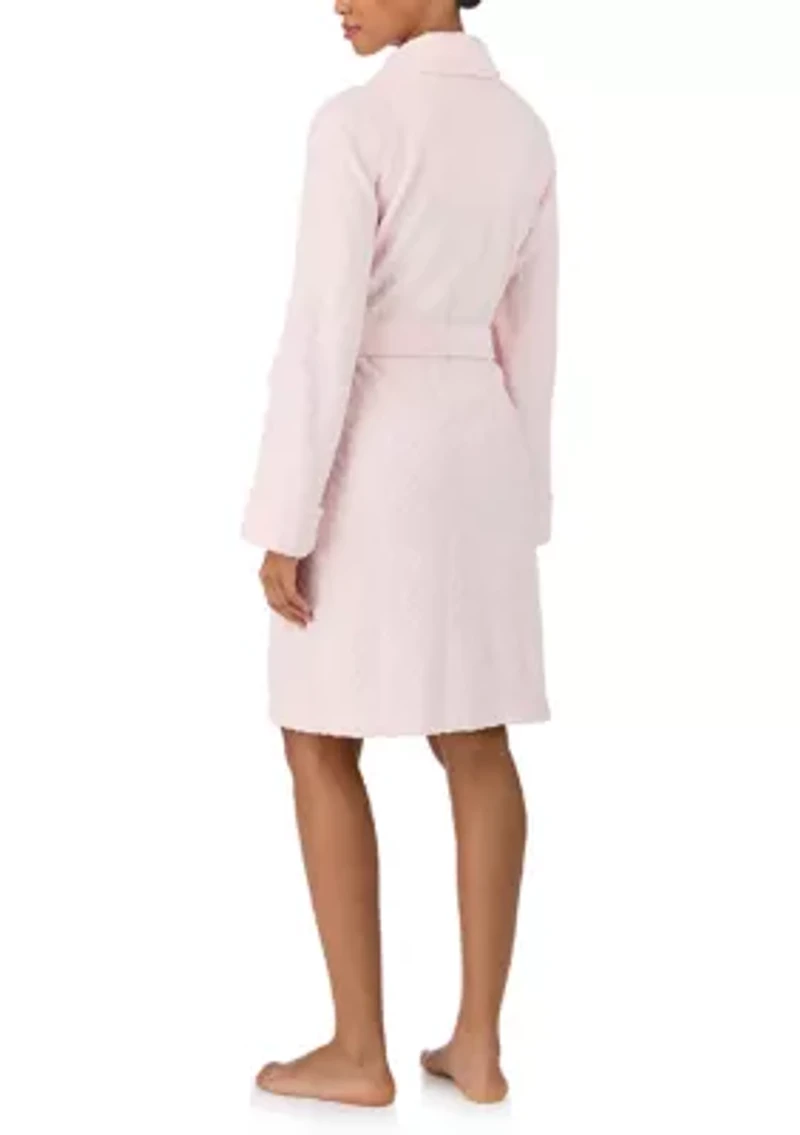 Long Sleeve Shawl Collar Short Robe