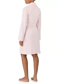 Long Sleeve Shawl Collar Short Robe