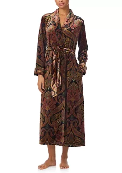 Long Sleeve Shawl Collar Robe