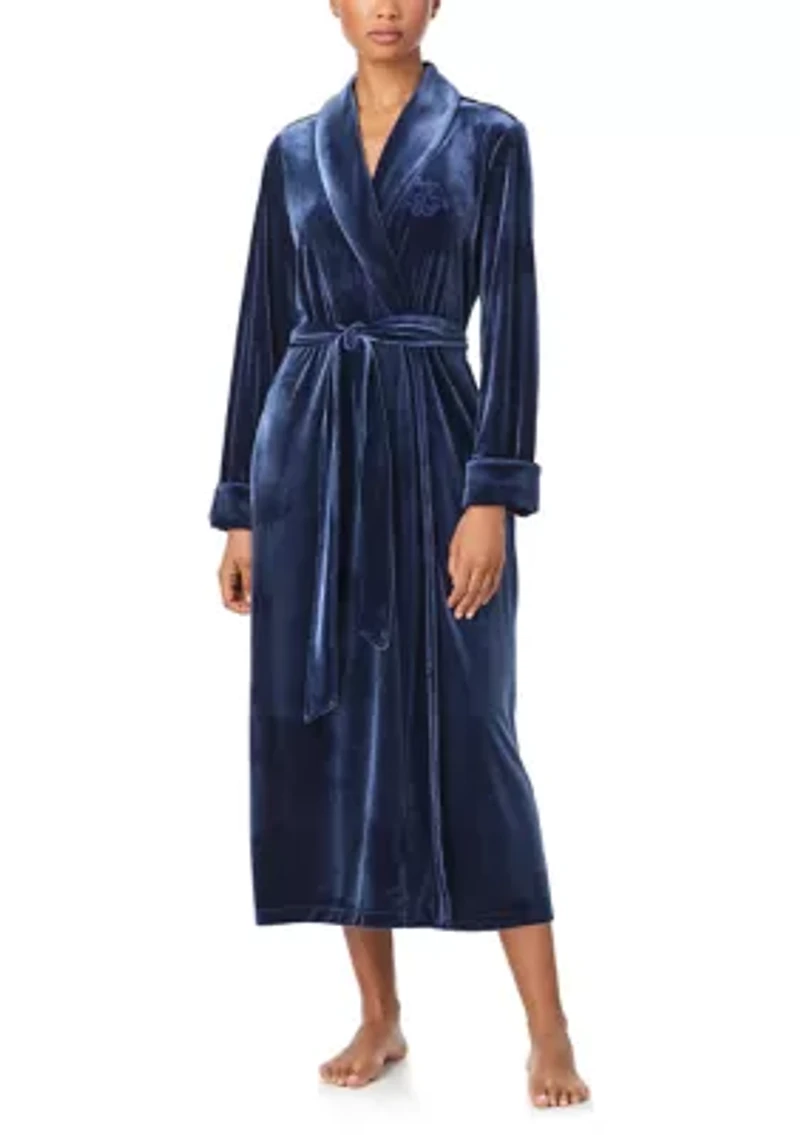 Long Sleeve Shawl Collar Robe