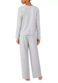 Long Sleeve Crew Neck Pant Pajama Set