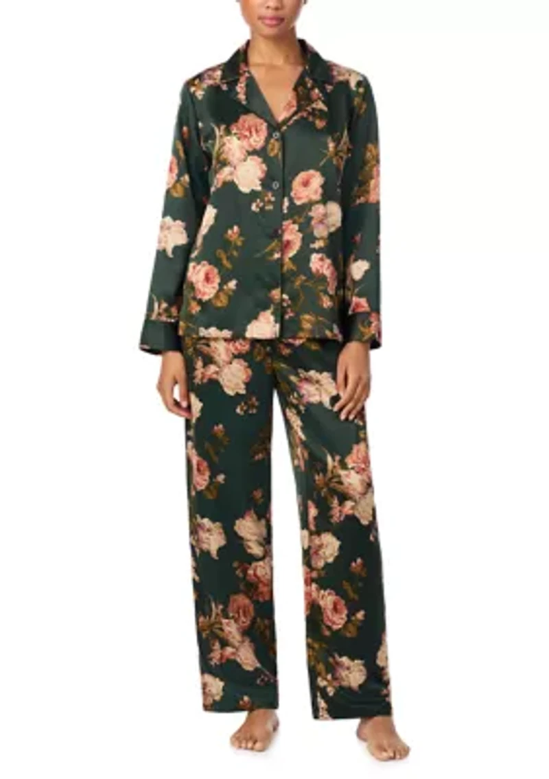 Long Sleeve Notch Collar Pant Pajama Set