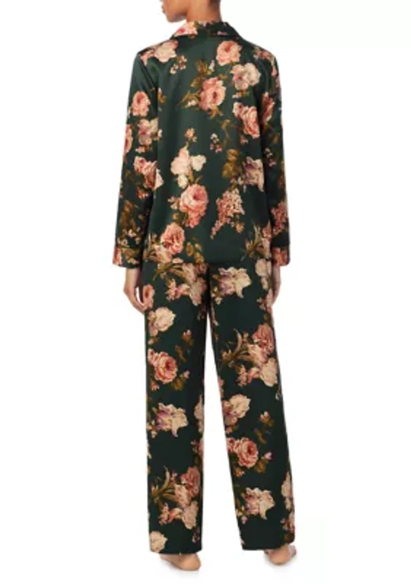 Long Sleeve Notch Collar Pant Pajama Set