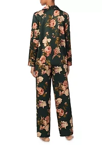 Long Sleeve Notch Collar Pant Pajama Set