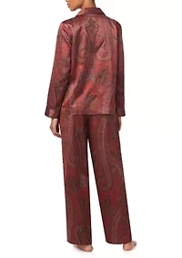 Long Sleeve Notch Collar Pant Pajama Set