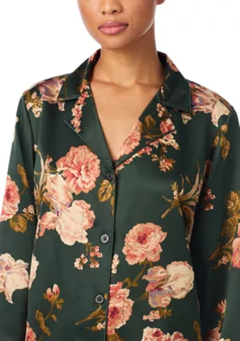 Long Sleeve Notch Collar Pant Pajama Set