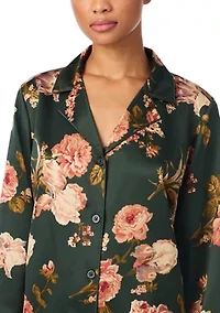 Long Sleeve Notch Collar Pant Pajama Set