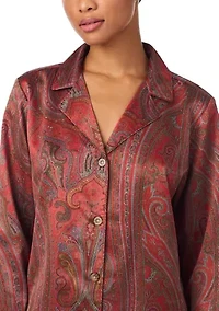Long Sleeve Notch Collar Pant Pajama Set
