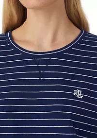 Long Sleeve Crew Neck Boxer Pajama Set