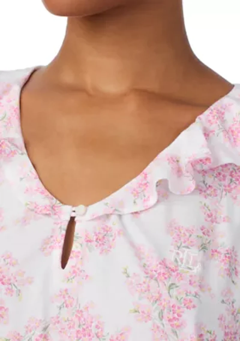 Sleeveless Flutter Neck Boxer Pajama Set