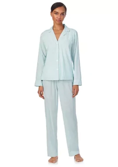 Long Sleeve Notch Collar Pant Pajama Set
