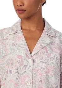 Long Sleeve Notch Collar Pant Pajama Set
