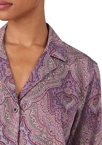 Long Sleeve Notch Collar Pant Pajama Set