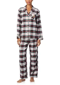 Long Sleeve Notch Collar Pant Pajama Set