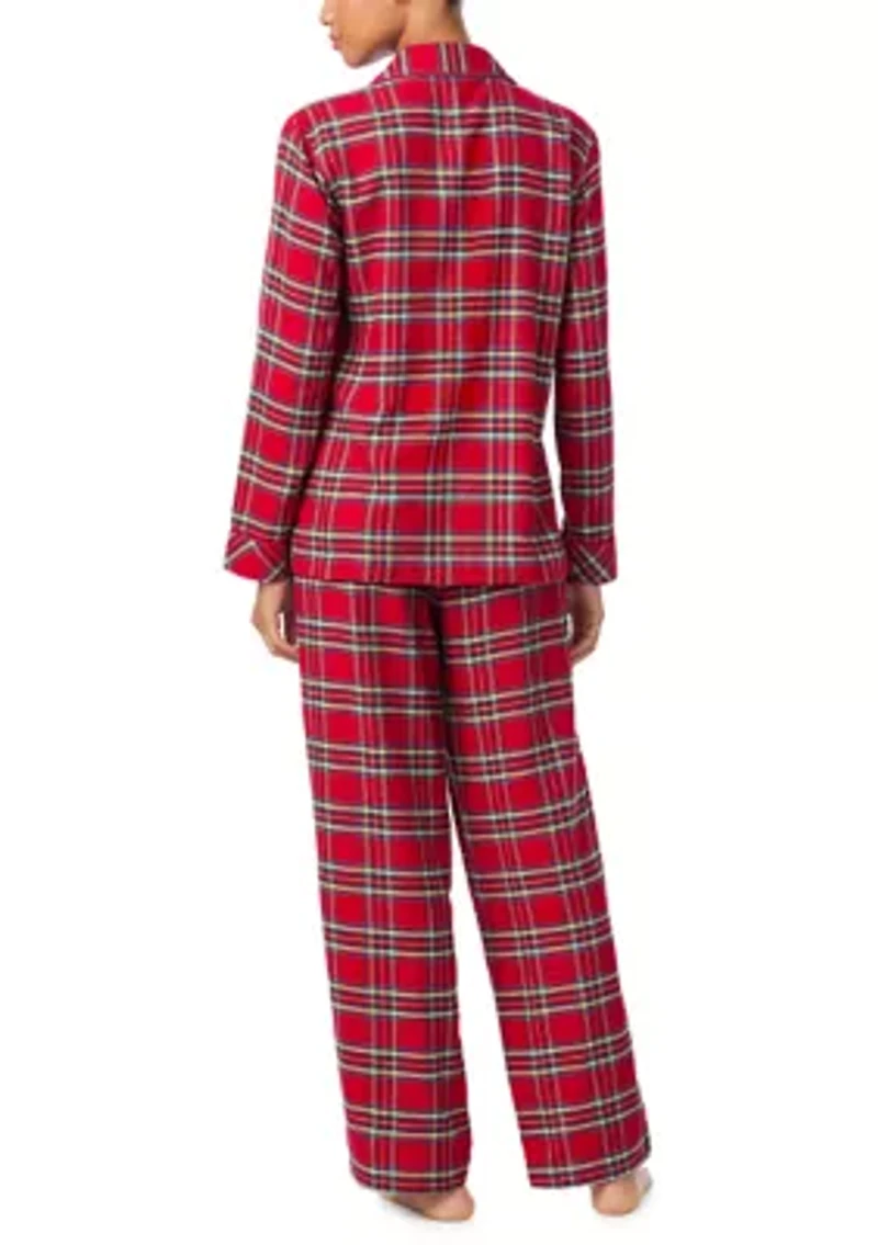 Long Sleeve Notch Collar Pant Pajama Set