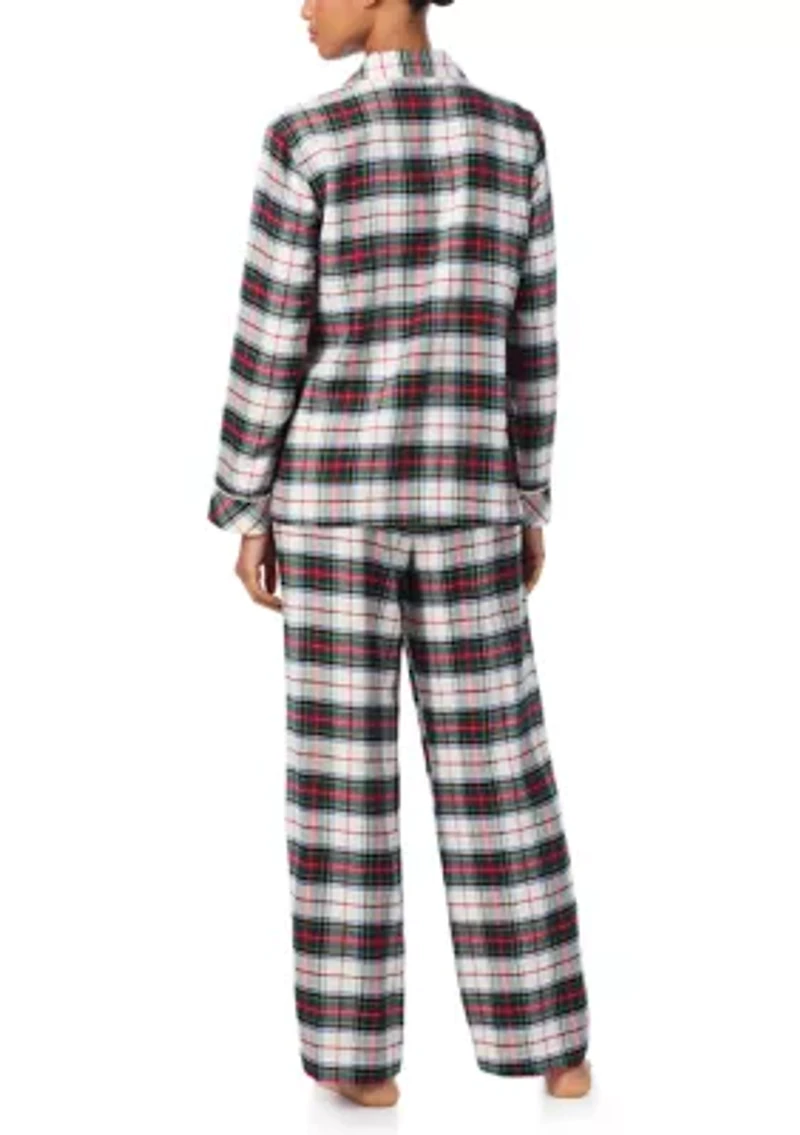 Long Sleeve Notch Collar Pant Pajama Set