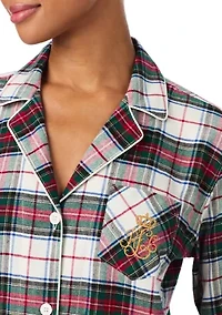 Long Sleeve Notch Collar Pant Pajama Set