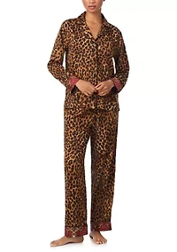 Long Sleeve Notch Collar Pant Pajama Set