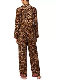 Long Sleeve Notch Collar Pant Pajama Set