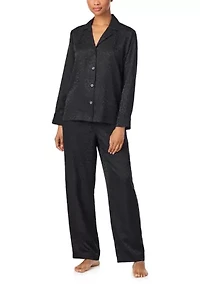Long Sleeve Notch Collar Pant Pajama Set