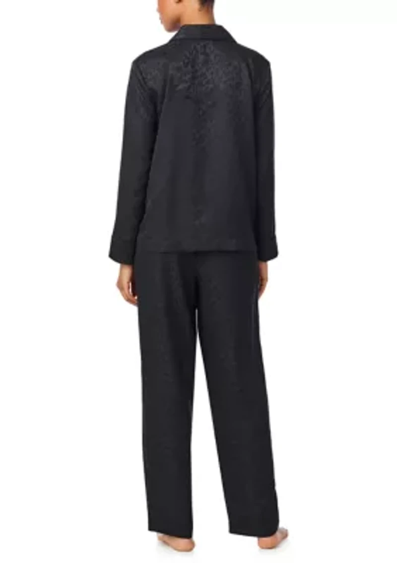 Long Sleeve Notch Collar Pant Pajama Set
