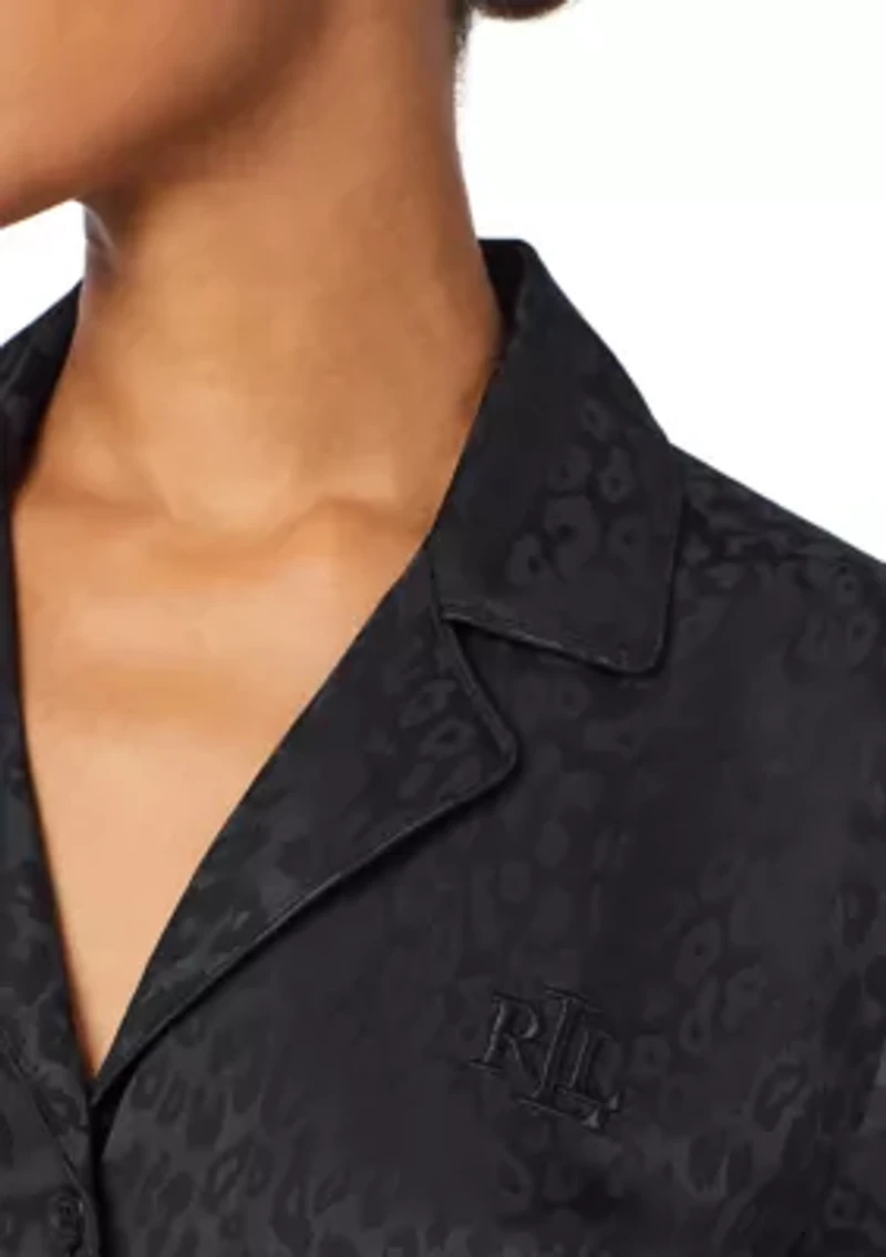 Long Sleeve Notch Collar Pant Pajama Set