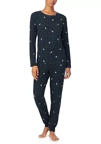 Long Sleeve Henley Jogger Pant Pajama Set