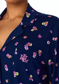 Long Sleeve Notch Collar Pant Pajama Set