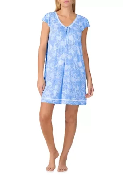 Short Sleeve Printed Chemise