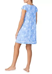 Short Sleeve Printed Chemise